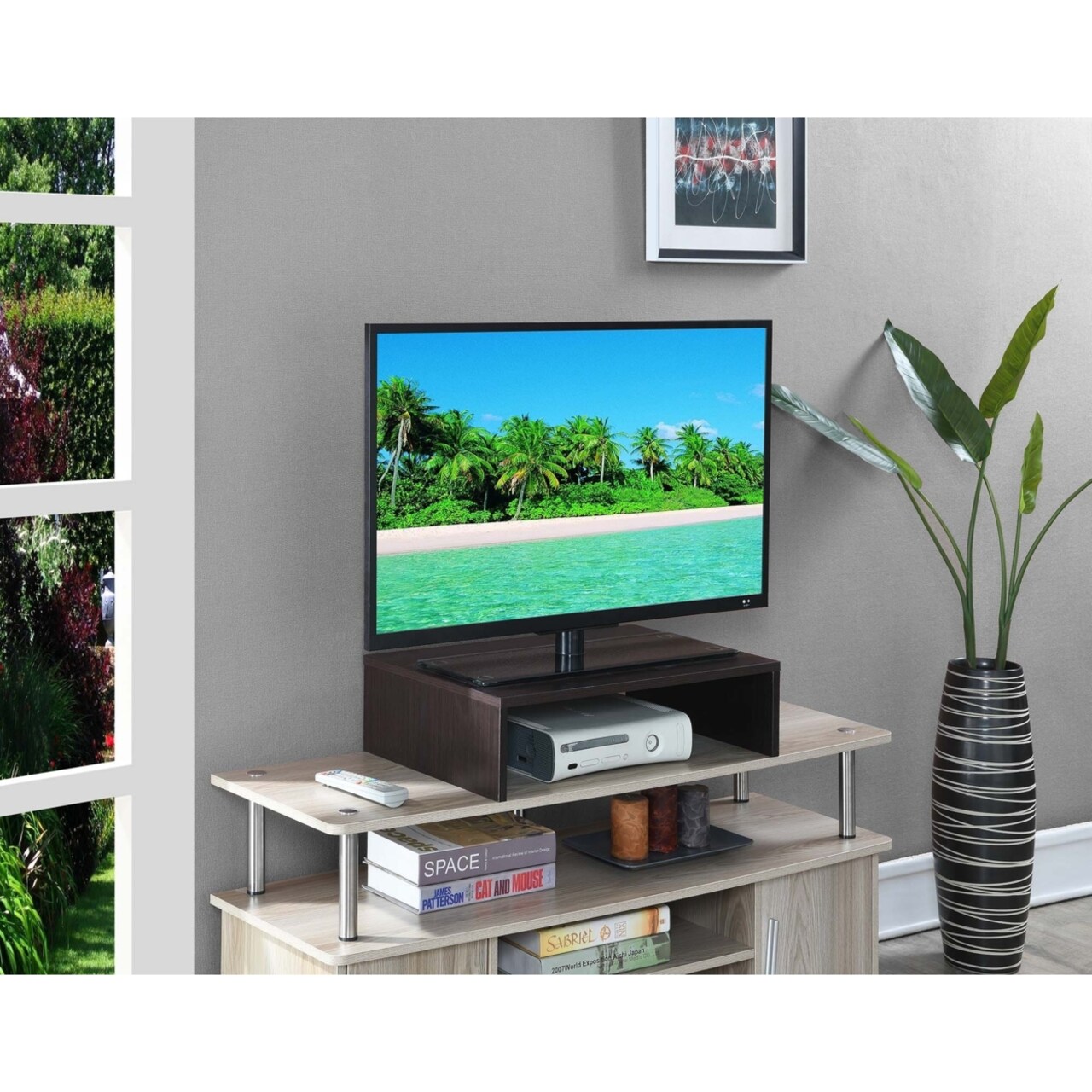 Convenience Concepts Designs2Go Small TV or Monitor Riser, Espresso
